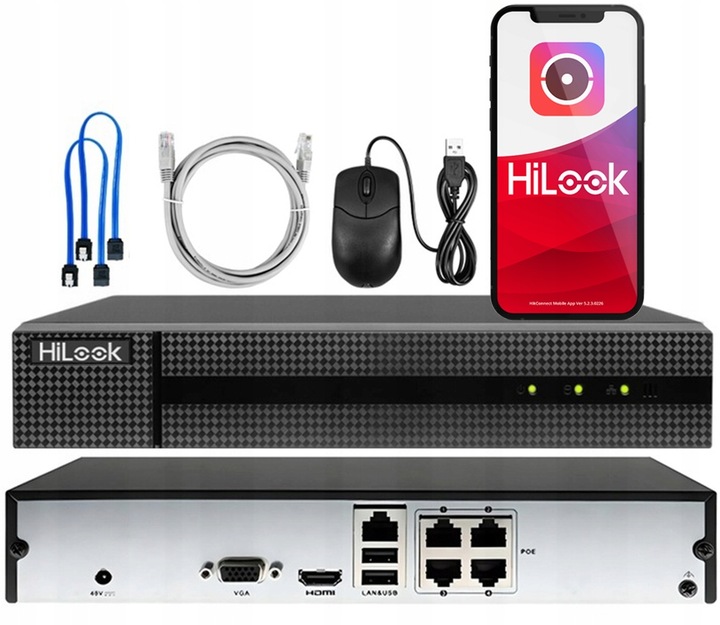 Zestaw Monitoringu 4Mpx Kamery Obrotowe IP HiLook Obrót 340 Stopni PoE