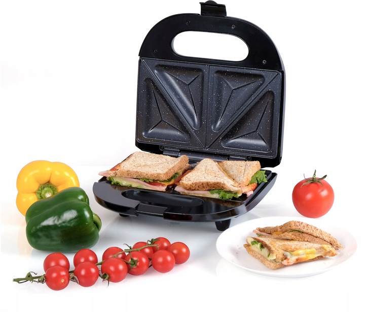 OPIEKACZ KANAPEK TOSTÓW SANDWICH ELDOM CERAMICZNY Z POWŁOKĄ GRANITOWĄ