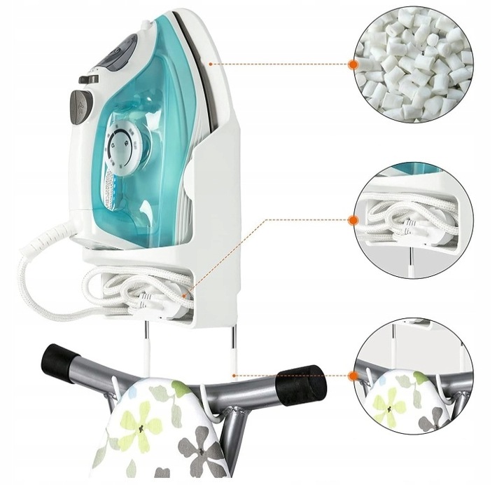 UCHWYT WIESZAK NA ŻELAZKO DESKĘ DO PRASOWANIA PÓŁKA DO SZAFY I NA