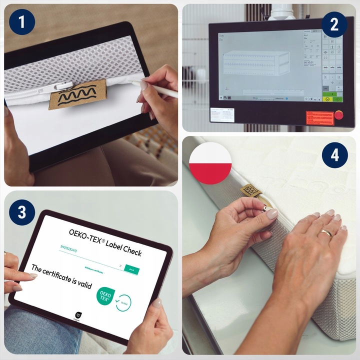 Materac 140x70 TWARDY ŚREDNIO PREMIUM PIANKOWY Materac do Łóżeczka 140x70