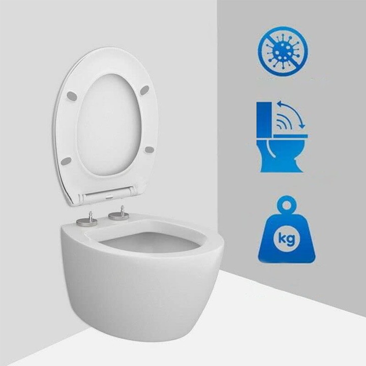 Deska sedesowa wolnoopadajaca uniwersalna do WC klozetowa twarda easy