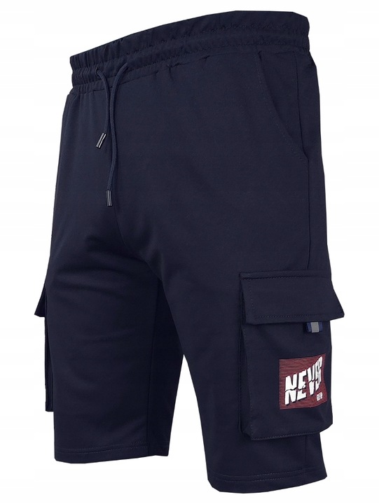 KRÓTKIE SPODENKI męskie DRESOWE bojówki z KIESZENIAMI dresy szorty - r. XL