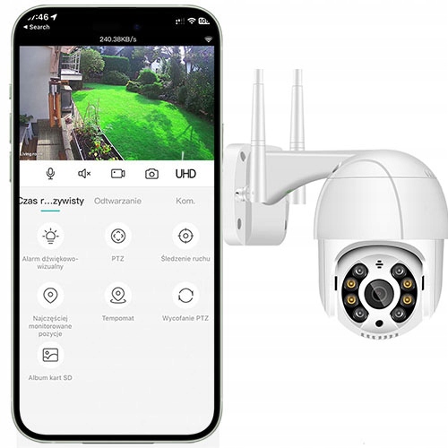 Kamera obrotowa zewnętrzna 4K UHD 8MP WIFI ICSEE