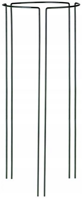 PODPORA DO KWIATÓW ROŚLIN OBEJMA METALOWA TRWAŁA 45, 3 SZT - CZARNY