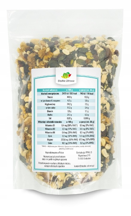 MIESZANKA DLA MÓZGU studencka witamina B1 B6 1kg