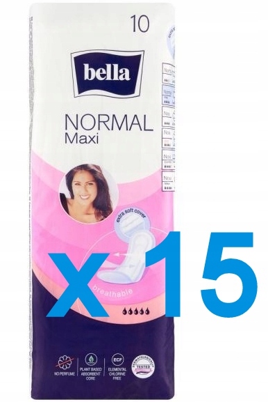 Podpaski Bella Normal Maxi 10szt x 15=150szt.