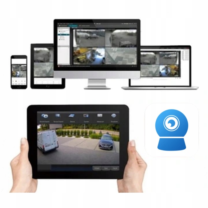 ZESTAW KAMER WIFI OBROTOWE 8Mp 4K MONITORING 4 KAMERY BEZPRZEWODOWE DVS 2TB