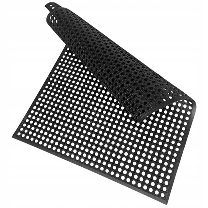 Wycieraczka ażurowa gruba mata wejściowa z perforowanej gumy 60x90