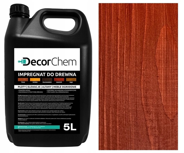 IMPREGNAT farba do drewna z WOSKAMI 5l 8 kolorów! polski producent