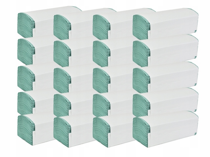 Ręcznik Papierowy Składany ZZ V zielony do Podajnika Dozownika 4000