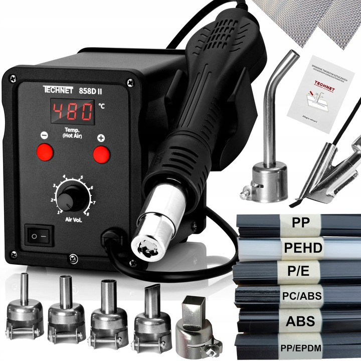 Spawarka do plastiku ZGRZEWARKA 6x DYSZA 6x PLASTIK 2x SIATKA BUT HQ