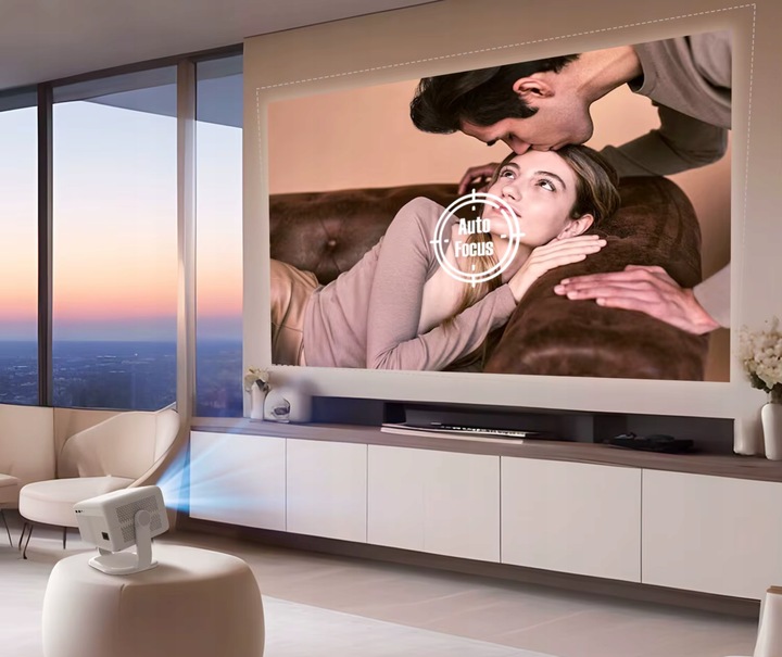 PROJEKTOR 4K FULL HD ANDROID AUTO FOKUS NETFLIX APLIKACJE OBROTOWY