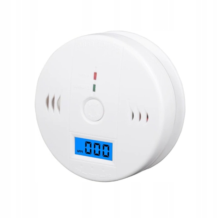 Czujnik czadu i dymu detektor tlenku węgla CO BEZPRZEWODOWY LCD GŁOŚNY