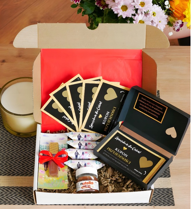 ZESTAW KUPONY MIŁOŚCI ZDRAPKI PREZENT NA DZIEŃ CHŁOPAKA DZIEWCZYNY DLA PAR