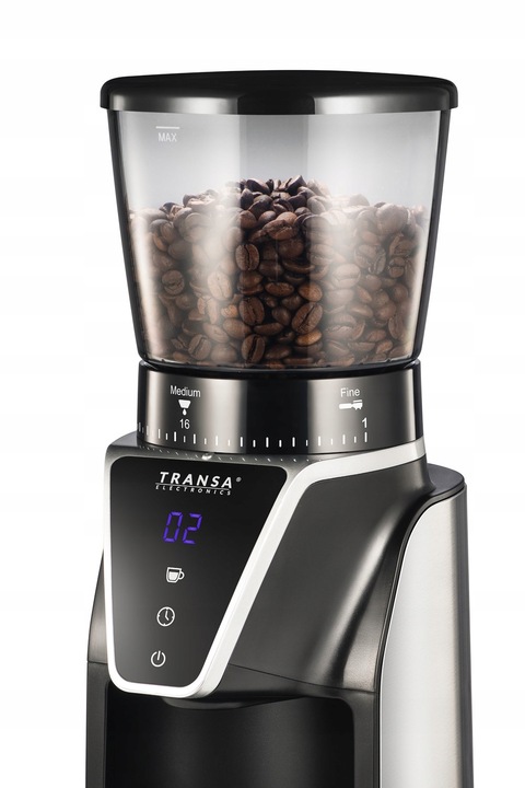 Młynek żarnowy do kawy elektryczny 31 POZIOMÓW STOPNIA MIELENIA 165W