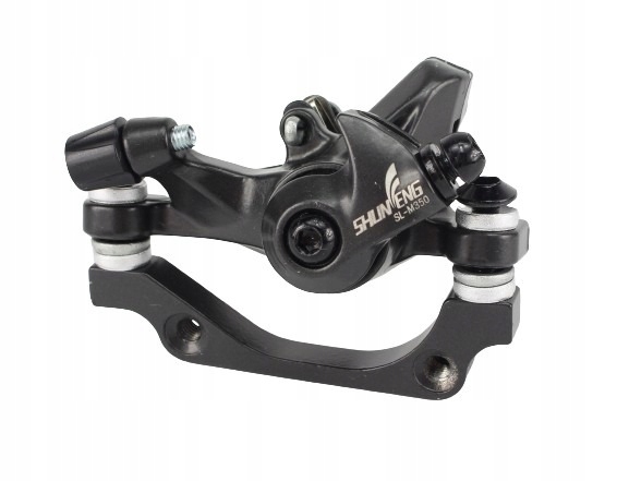 ZACISK HAMULCA TARCZOWEGO ALUMINIOWY UNIWERSALNY PRZÓD 180mm, TYŁ 160mm