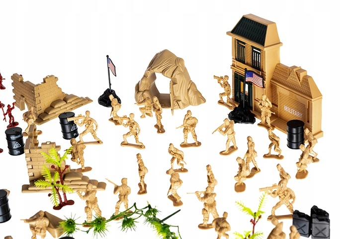 Baza Wojskowa Żołnierzyki Duży Zestaw Armia Figurki Czołgi Samoloty 300el.