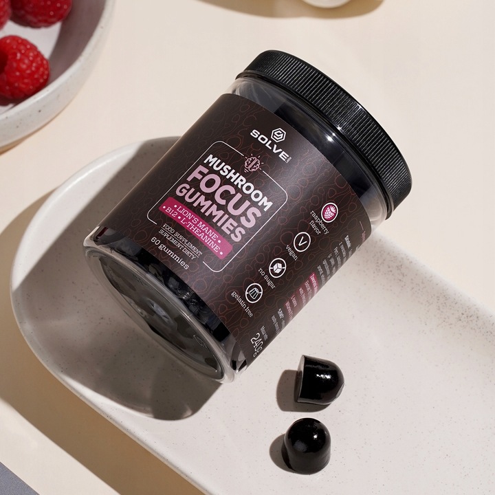 Żelki z Lion's mane Focus Gummies vegańskie i bez cukru