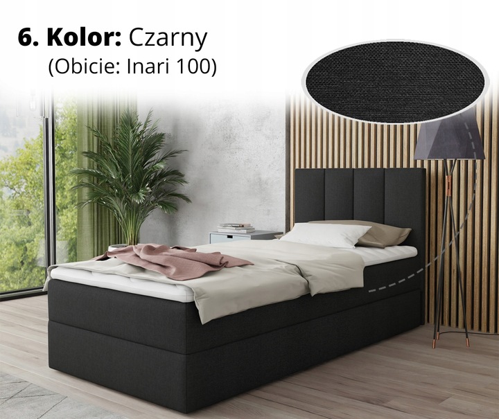 Kontynentalne łóżko, pojemnik i materac + topper, bonell, STAR MINI 120