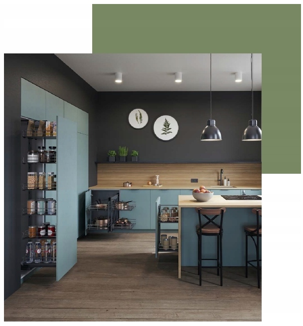 Kosz cargo wysuwany Multi Variant 250 prowadnice dolne cichy domyk