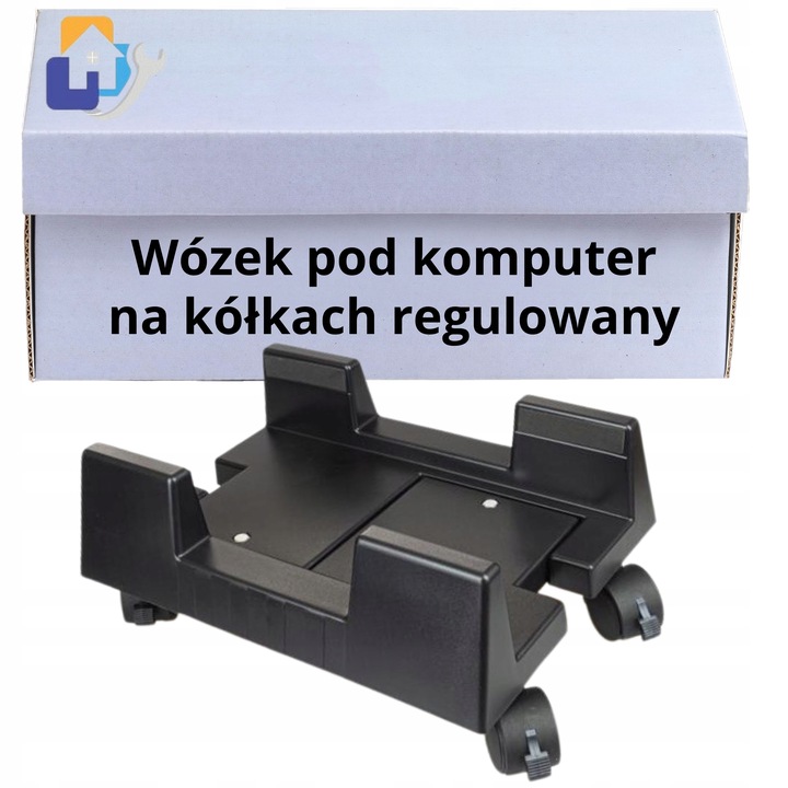 PODSTAWKA POD KOMPUTER STACJONARNY PC NA KÓŁKACH WÓZEK STOJAK REGULOWANY