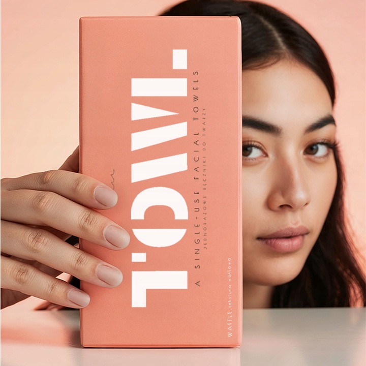 JEDNORAZOWE RĘCZNIKI DO TWARZY 80 szt. - TOWL WAFFLE