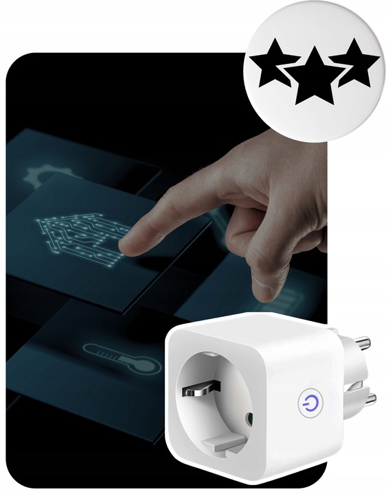 INTELIGENTNE GNIAZDKO STEROWANE WiFi ANDROID TUYA SMART POMIAR