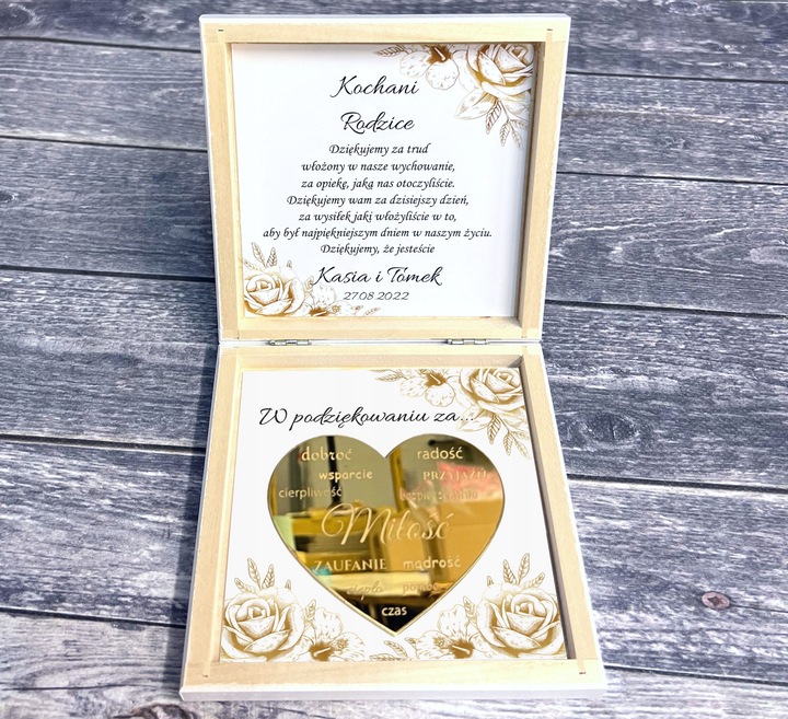 Podziękowania dla Rodziców Dziadków Chrzestnych na ślub wesele