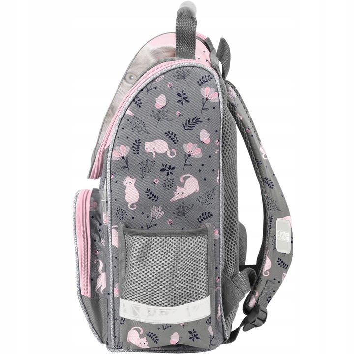 TORNISTER SZKOLNY PLECAK DLA DZIEWCZYNKI DO 1 KLASY KOT KOTEK 5 ELEMENTÓW
