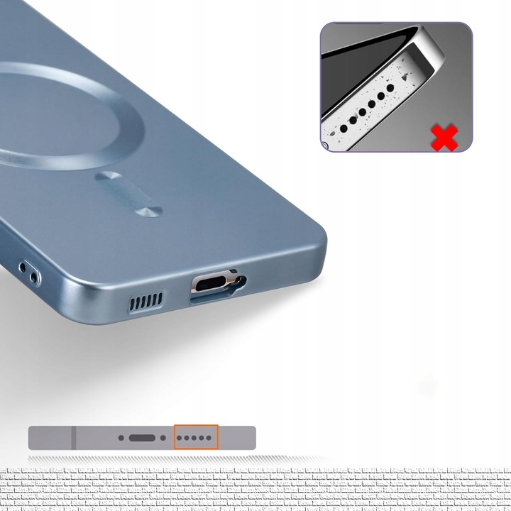 ETUI DO SAMSUNG A55 5G SILIKON MAGNETYCZNE DO MAGSAFE OCHRONA CASE + SZKŁO