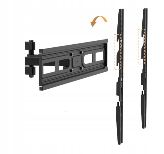 Uniwersalny UCHWYT OBROTOWY wieszak do TELEWIZORA 37-85" + zestaw montażowy