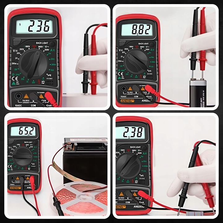 MIERNIK MULTIMETR CYFROWY PRĄDU NAPIĘCIA LCD TESTER UNIWERSALNY AC DC 10A