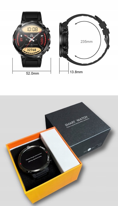 SMARTWATCH Zegarek Męski 600MAH ROZMOWY SMS