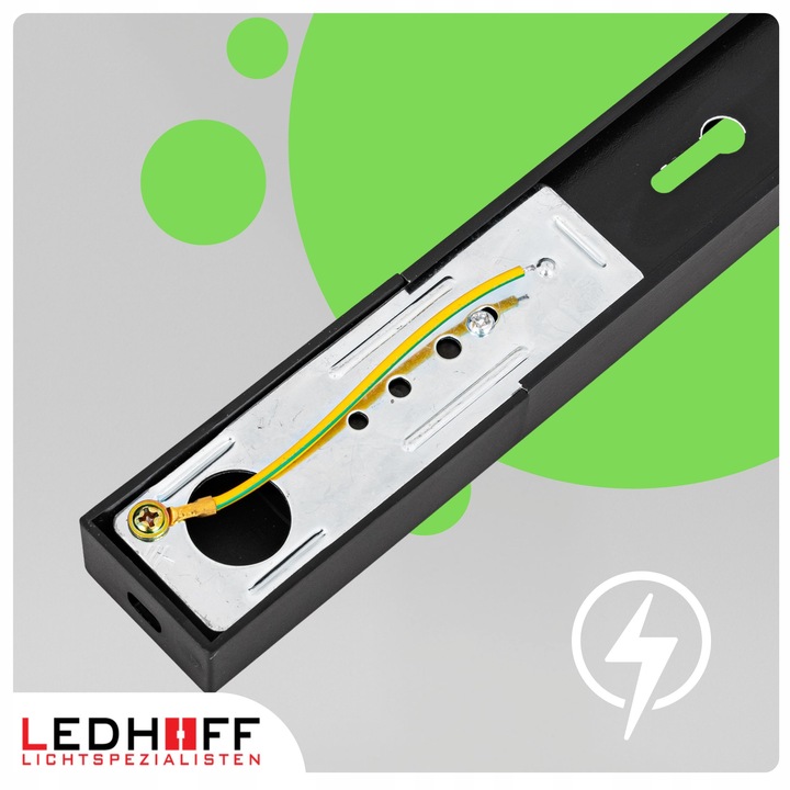 Szyna oświetleniowa LED szynoprzewód 1m czarna LISTWA z miejscem na