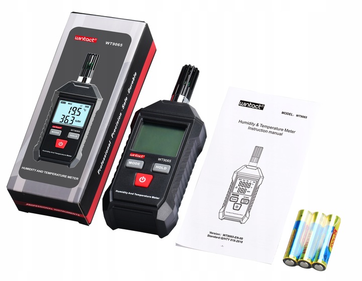 HIGROMETR WILGOTNOŚCIOMIERZ MIERNIK WILGOTNOŚCI I TEMPERATURY POWIETRZA LCD