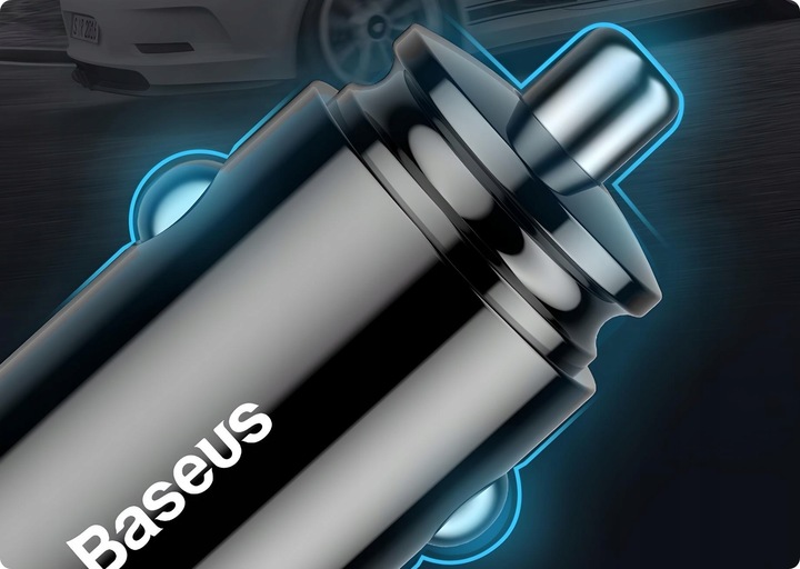 BASEUS MOCNA SZYBKA ŁADOWARKA SAMOCHODOWA USB USB-C TYP-C PD 30W QC 3.0 5A