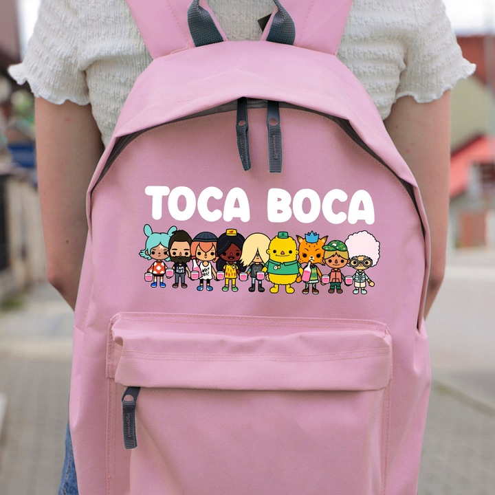 Zestaw do Szkoły Różowy Plecak + Piórnik + Pin TOCA BOCA