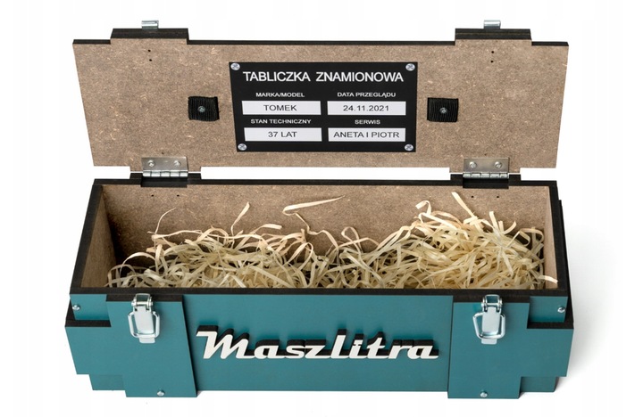 Prezent na 18-99 urodziny dla Taty Kolegi skrzynka na alkohol Maszlitra