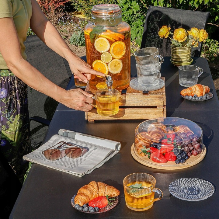 Zestaw SZKLANKI DO KAWY napojów SZKLANY KUBEK do herbaty Z UCHEM 6x400ml