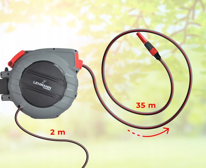 WĄŻ OGRODOWY NA BĘBNIE AUTOMATYCZNE ZWIJANIE 3/4 1/2 ZWIJACZ BĘBEN WĄŻ