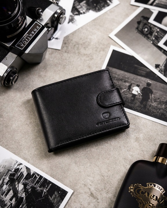 Peterson zestaw klasyczny portfel skórzany męski + brelok