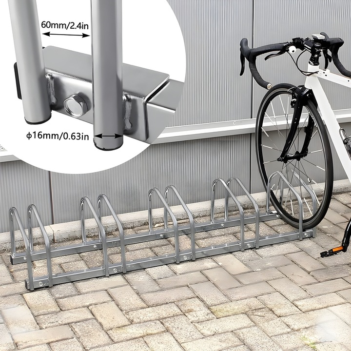 STOJAK NA ROWERY 5 Stanowisk 5 Rowerów Rowerowy Rower Uchwyt Parking Ocynk