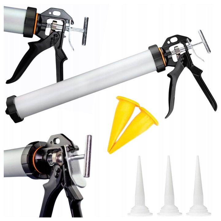 Pistolet do mas Wyciskacz 600ml silikonów klejów MOCNY WYTRZYMAŁY