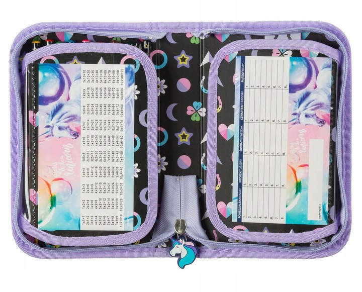 TORNISTER SZKOLNY ZESTAW JEDNOROŻEC DLA DZIEWCZYNKI DO 1 KLASY UNICORN 6cz.