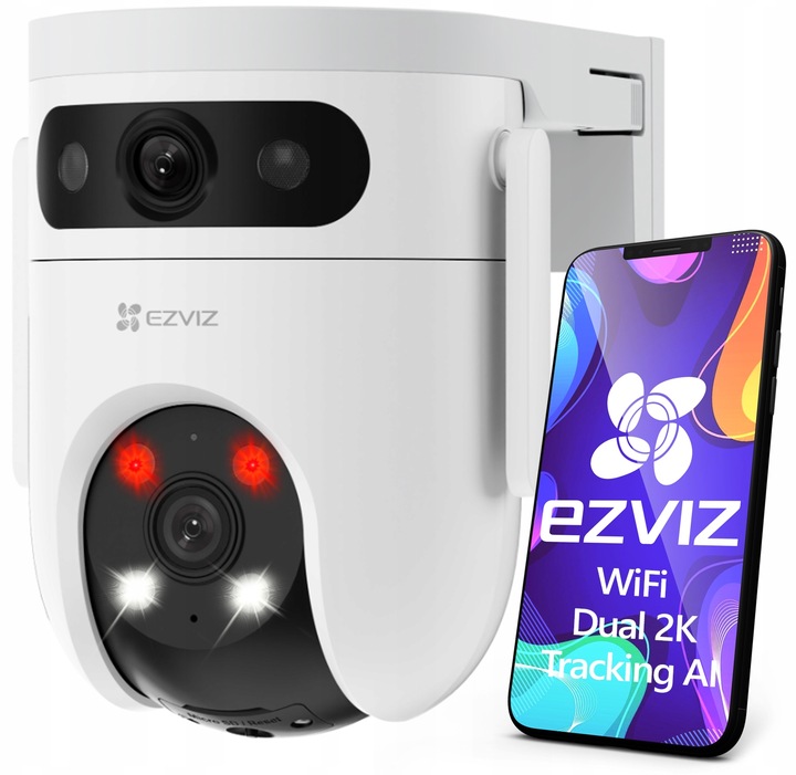 Zestaw Monitoringu WiFi EZVIZ 4 Kamery 6Mpx (3MP+3MP) Obrót 360° NVR 8CH