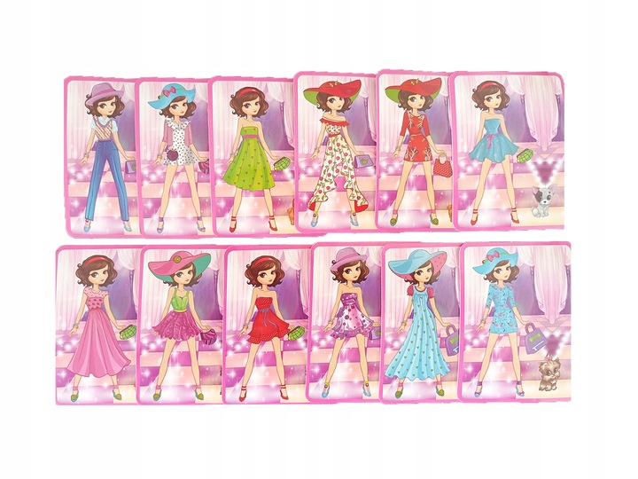 Układanka magnetyczna Modna Dama ubieranka 72w1