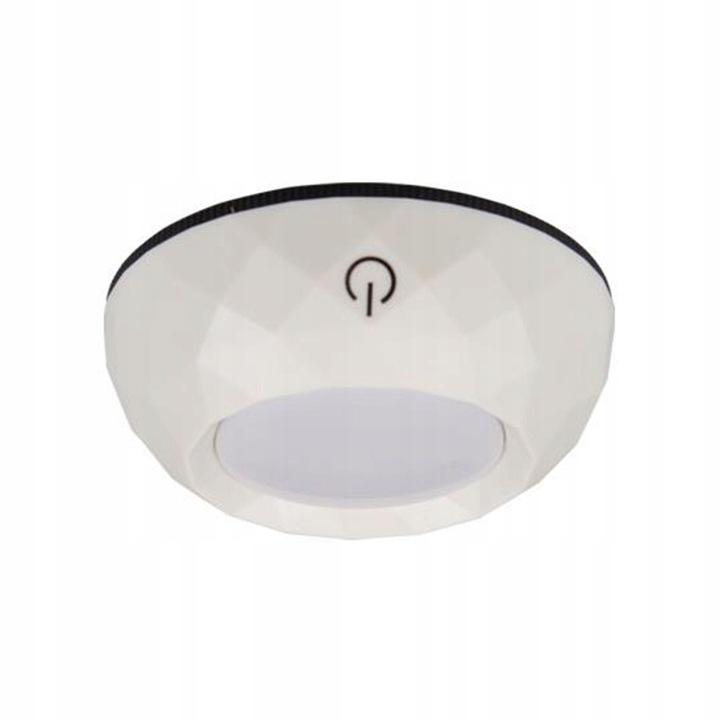 2x Lampka Samoprzylepna LED Podszafkowa Okrągła BIAŁA Światło do Szafy