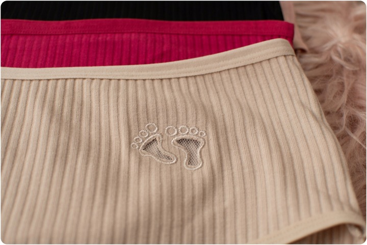 Majtki Bawełniane Damskie Z Wysokim Stanem Figi Prążkowane Wielopak 3XL