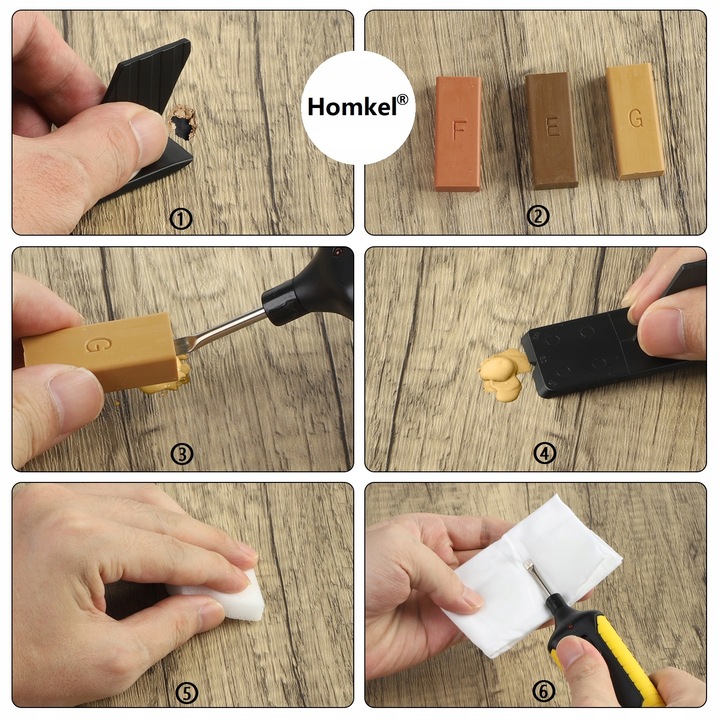 Zestaw do naprawy zarysowań drewna Fix Szybki zestaw do naprawy wosku