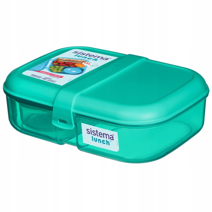 ŚNIADANIÓWKA SISTEMA LUNCHBOX POJEMNIK SOS BOX BENTO 1100ML Z PRZEGRÓDKAMI